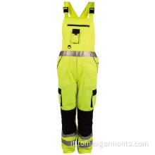 Pantaloni con bretelle invernali invernali Hi Vis Safety